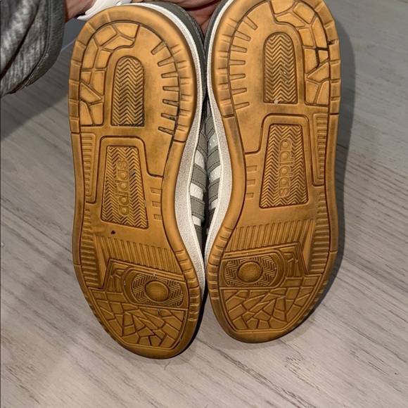 Adidas Olive and White Sneakers - Picture 6 of 7